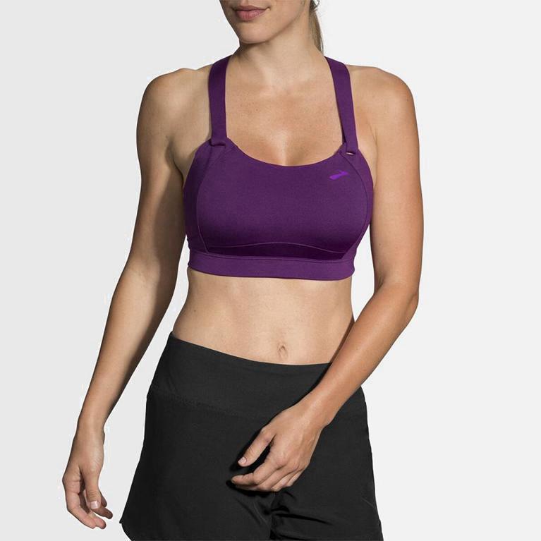 Brooks Women's Juno Sports Running Bra Singapore - Purple (10568-AICR)